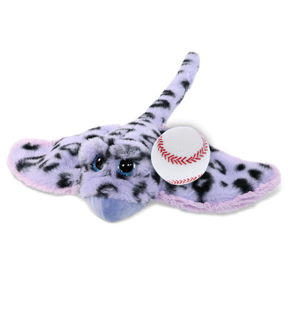 SUPER-SOFT PLUSH - PURPLE STINGRAY WITH BASEBALL PLUSH