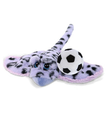 SUPER-SOFT PLUSH - PURPLE STINGRAY WITH SOCCER PLUSH