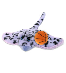 SUPER-SOFT PLUSH - PURPLE STINGRAY WITH BASKETBALL PLUSH