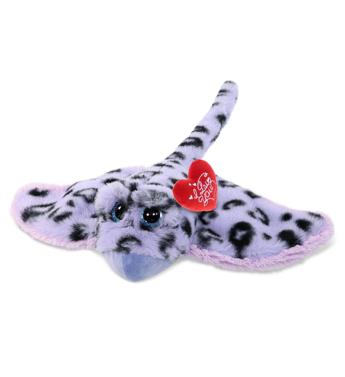 PLUSH I LOVE YOU RED HEART - SUPER-SOFT PLUSH - PURPLE STINGRAY