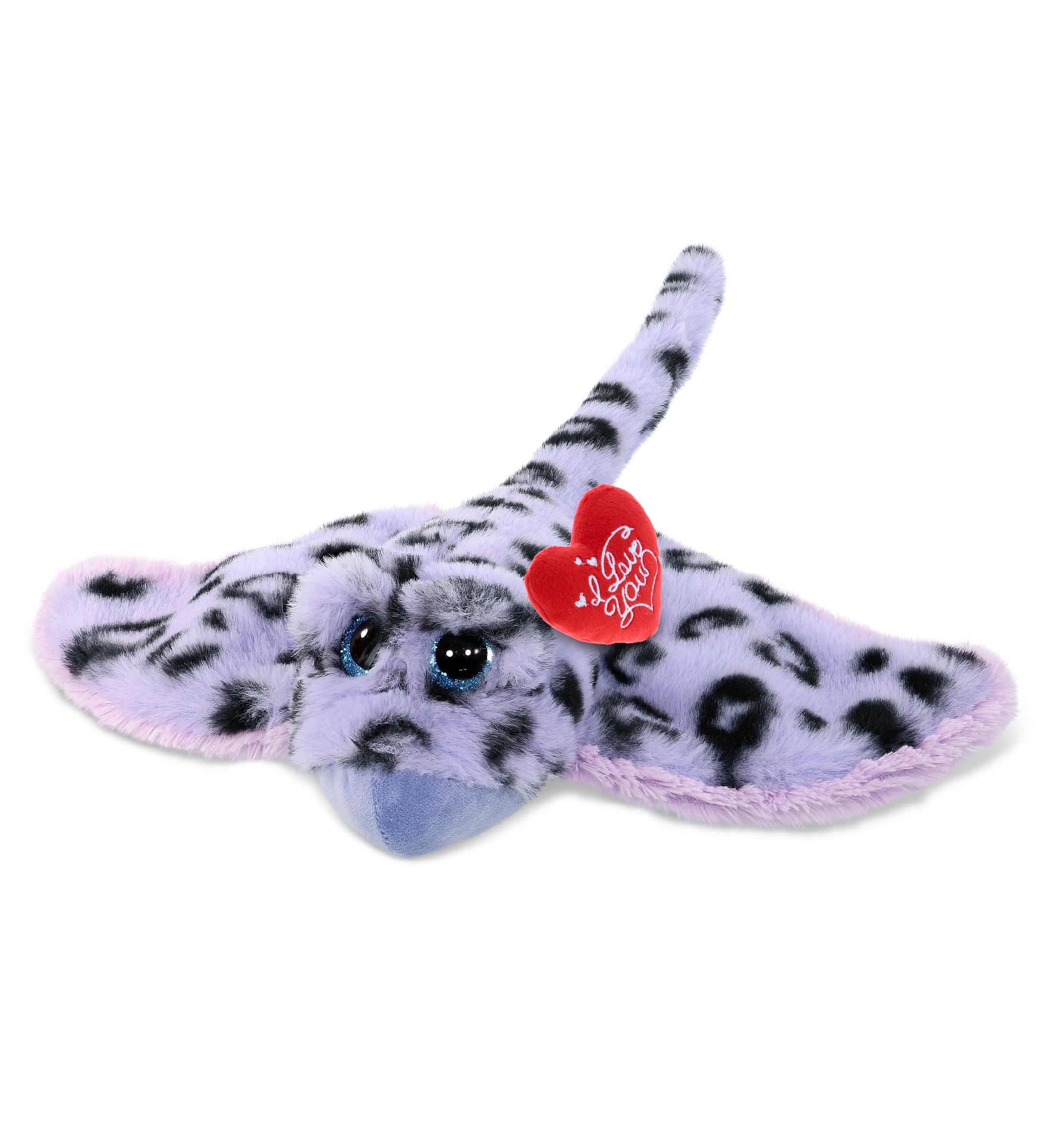 PLUSH I LOVE YOU RED HEART - SUPER-SOFT PLUSH - PURPLE STINGRAY
