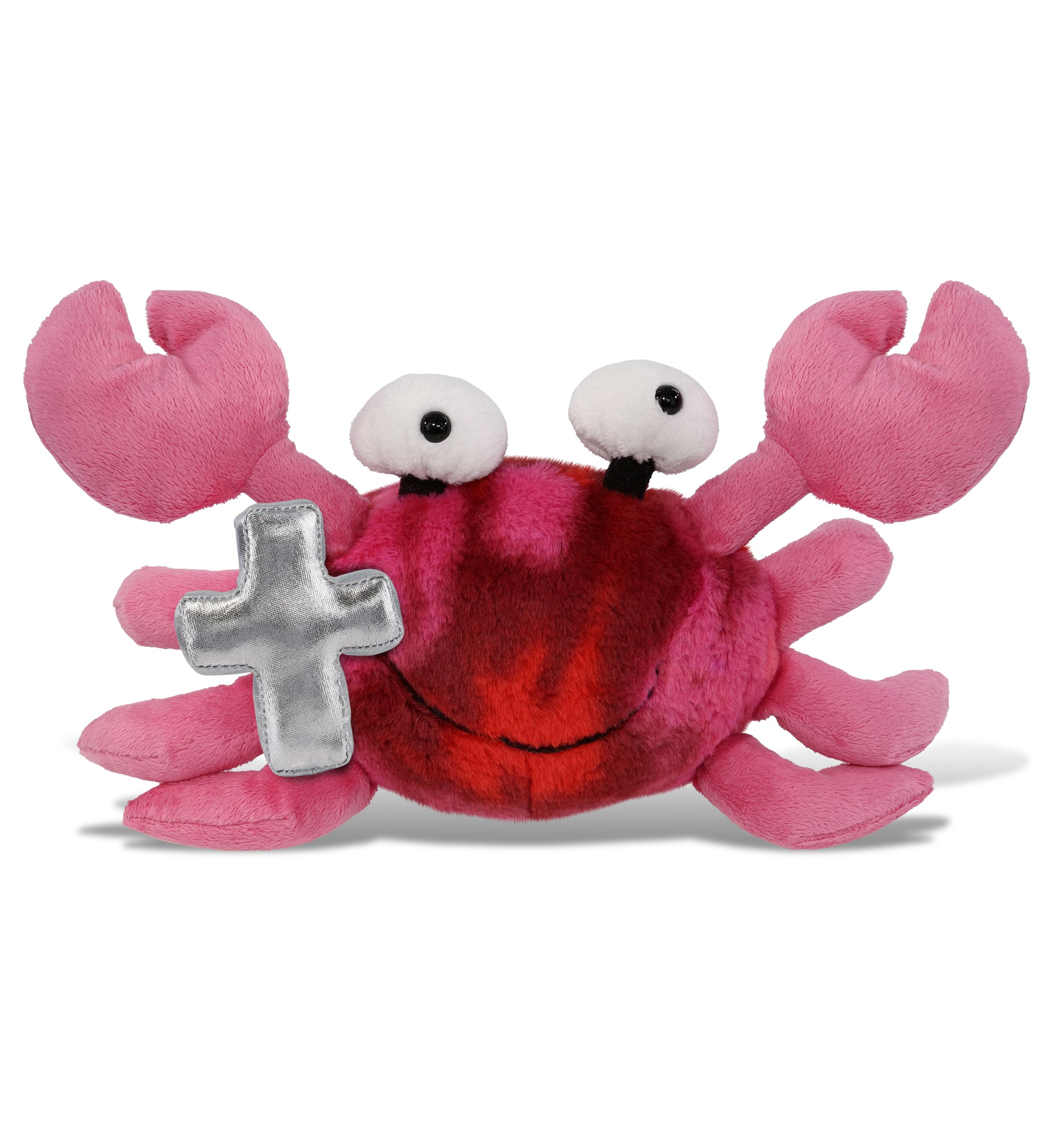 PLUSH CROSS - SUPER-SOFT PLUSH - PINK TIE-DYE CRAB 12"