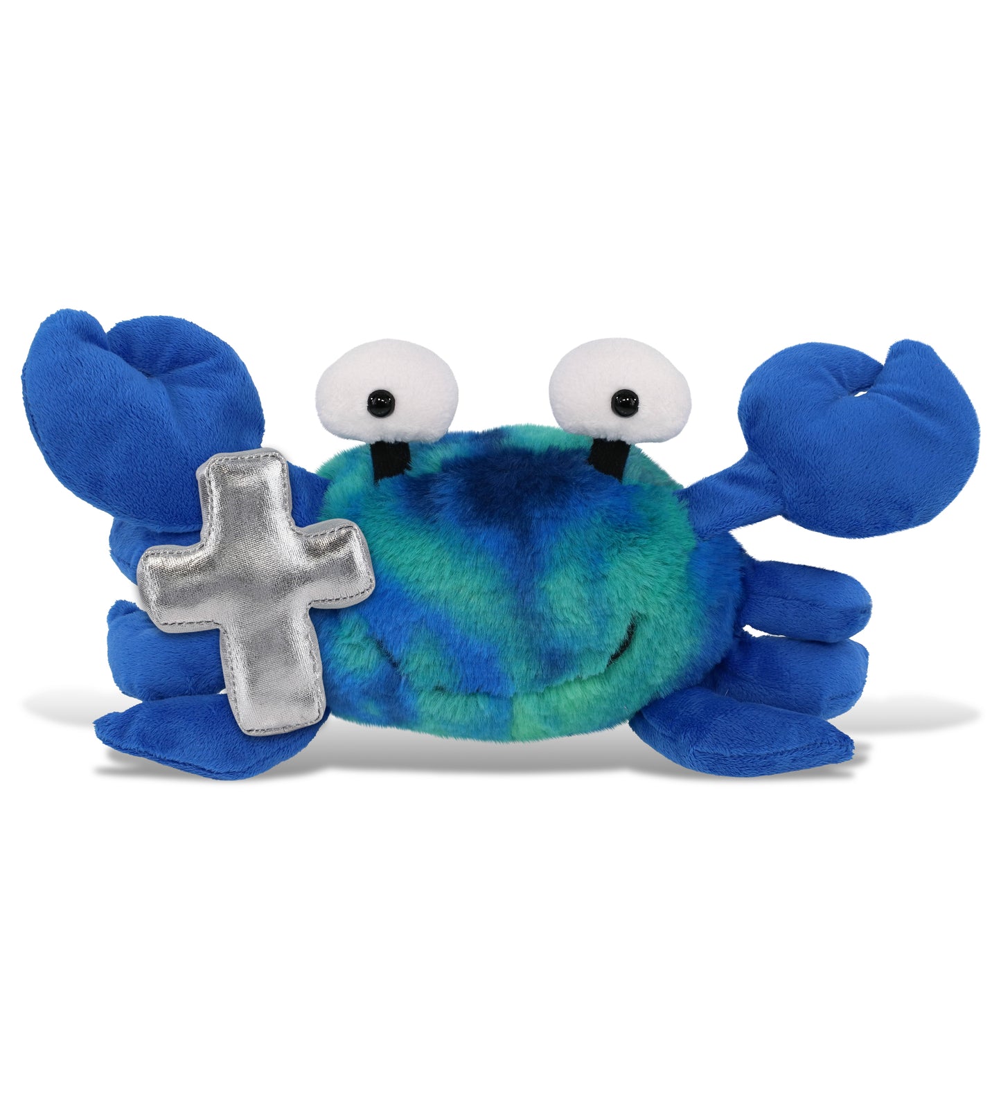 PLUSH CROSS - SUPER-SOFT PLUSH - BLUE TIE-DYE CRAB 12"
