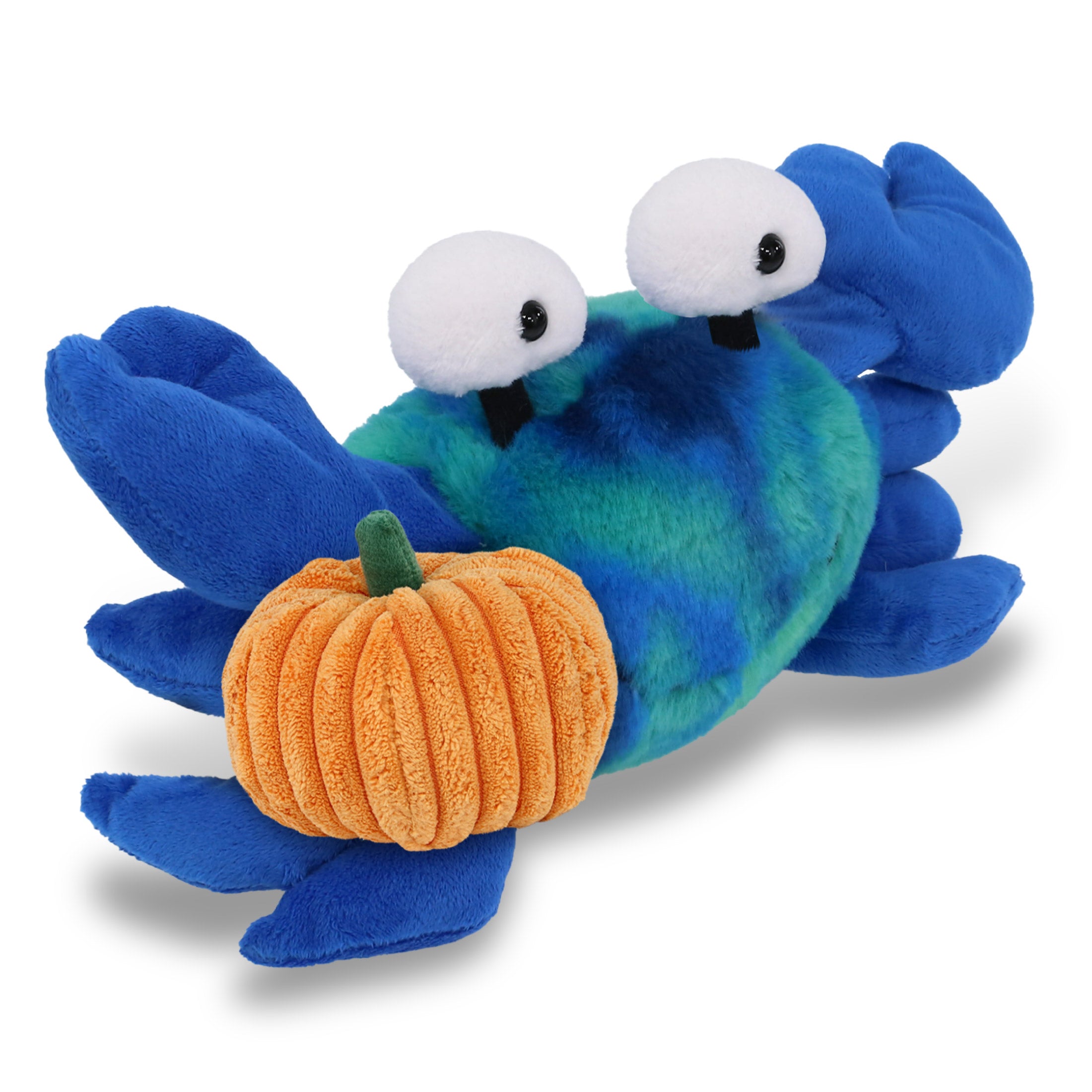 SUPER-SOFT PLUSH - BLUE TIE-DYE CRAB 12" WITH PUMPKIN PLUSH