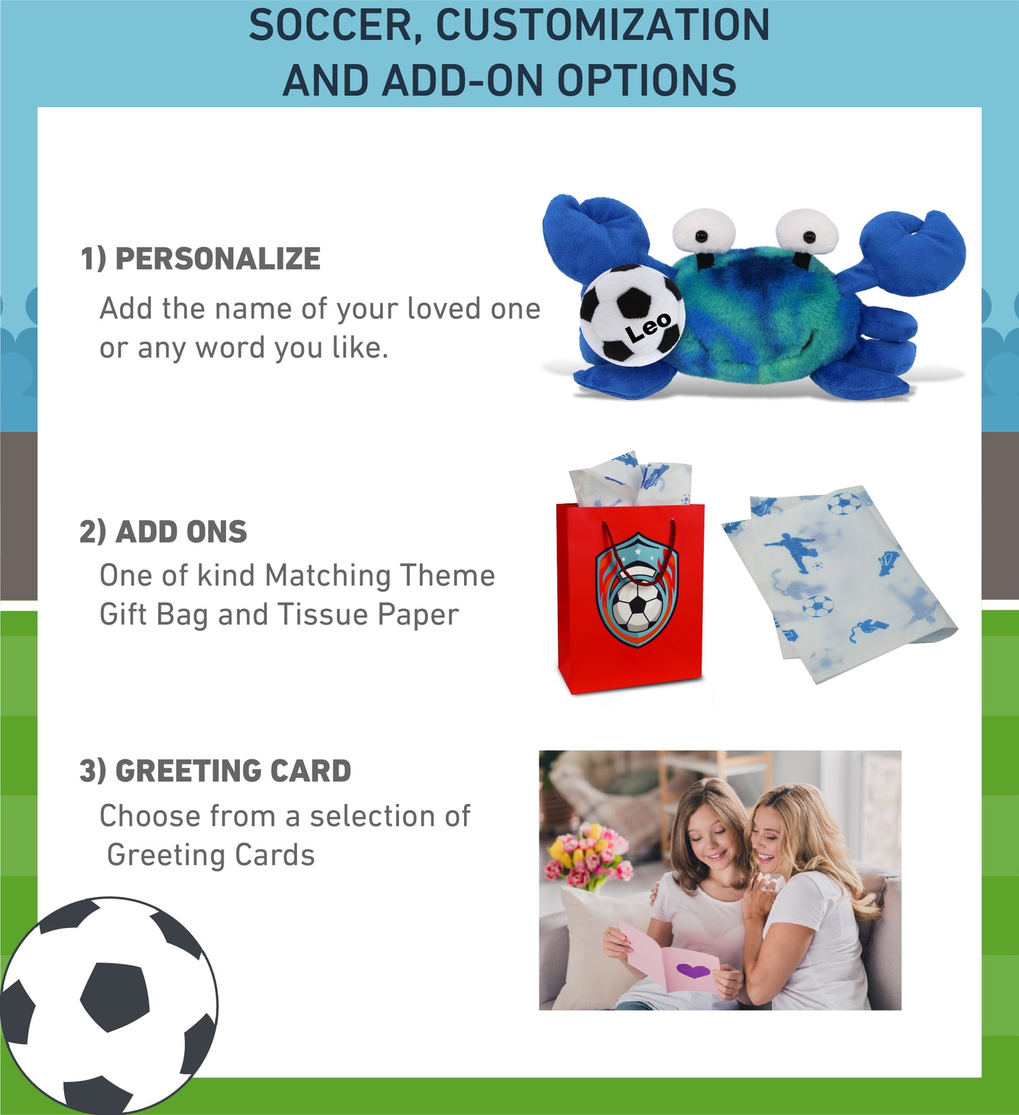 SUPER-SOFT PLUSH - BLUE TIE-DYE CRAB 12" WITH SOCCER PLUSH