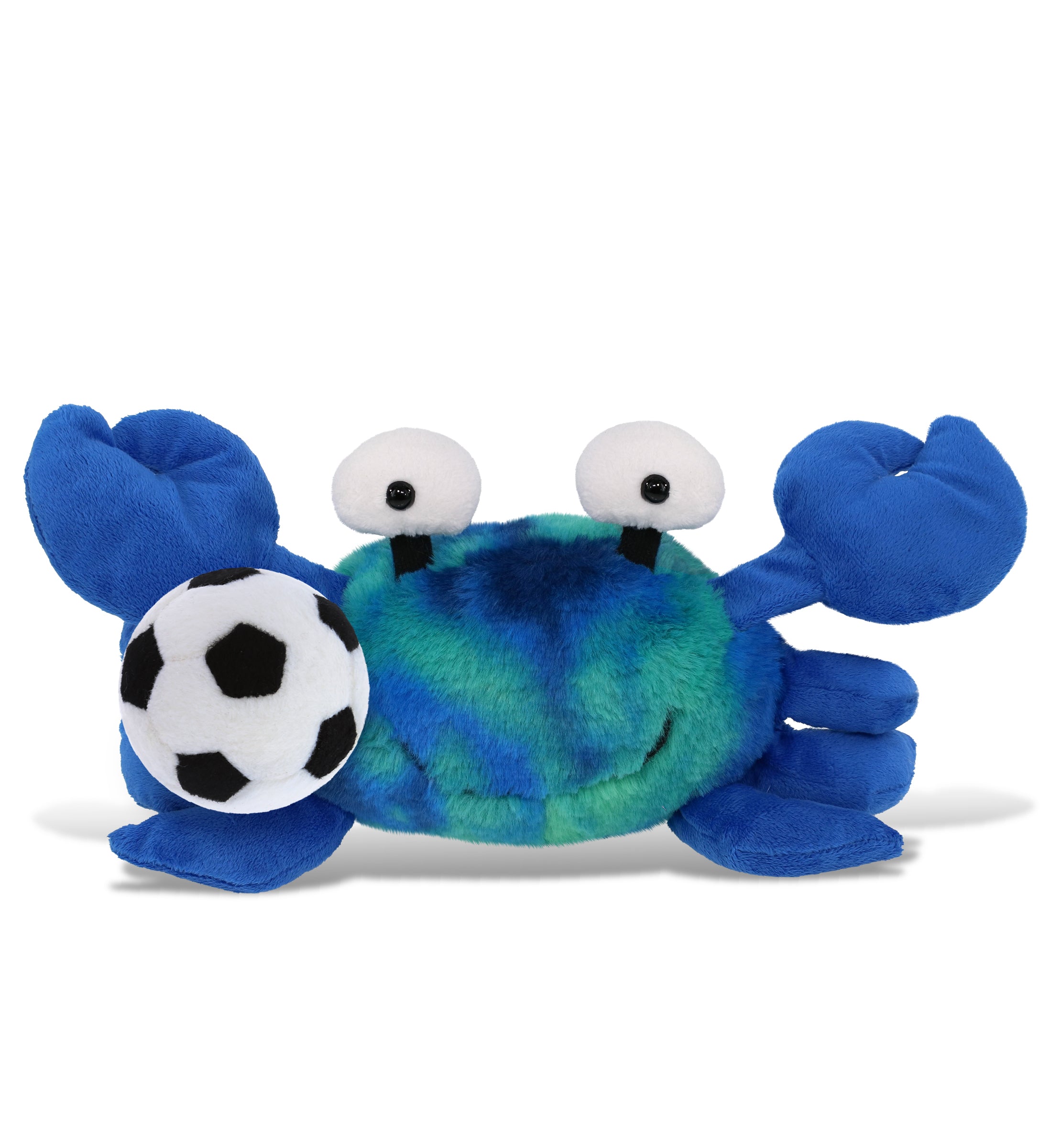SUPER-SOFT PLUSH - BLUE TIE-DYE CRAB 12" WITH SOCCER PLUSH