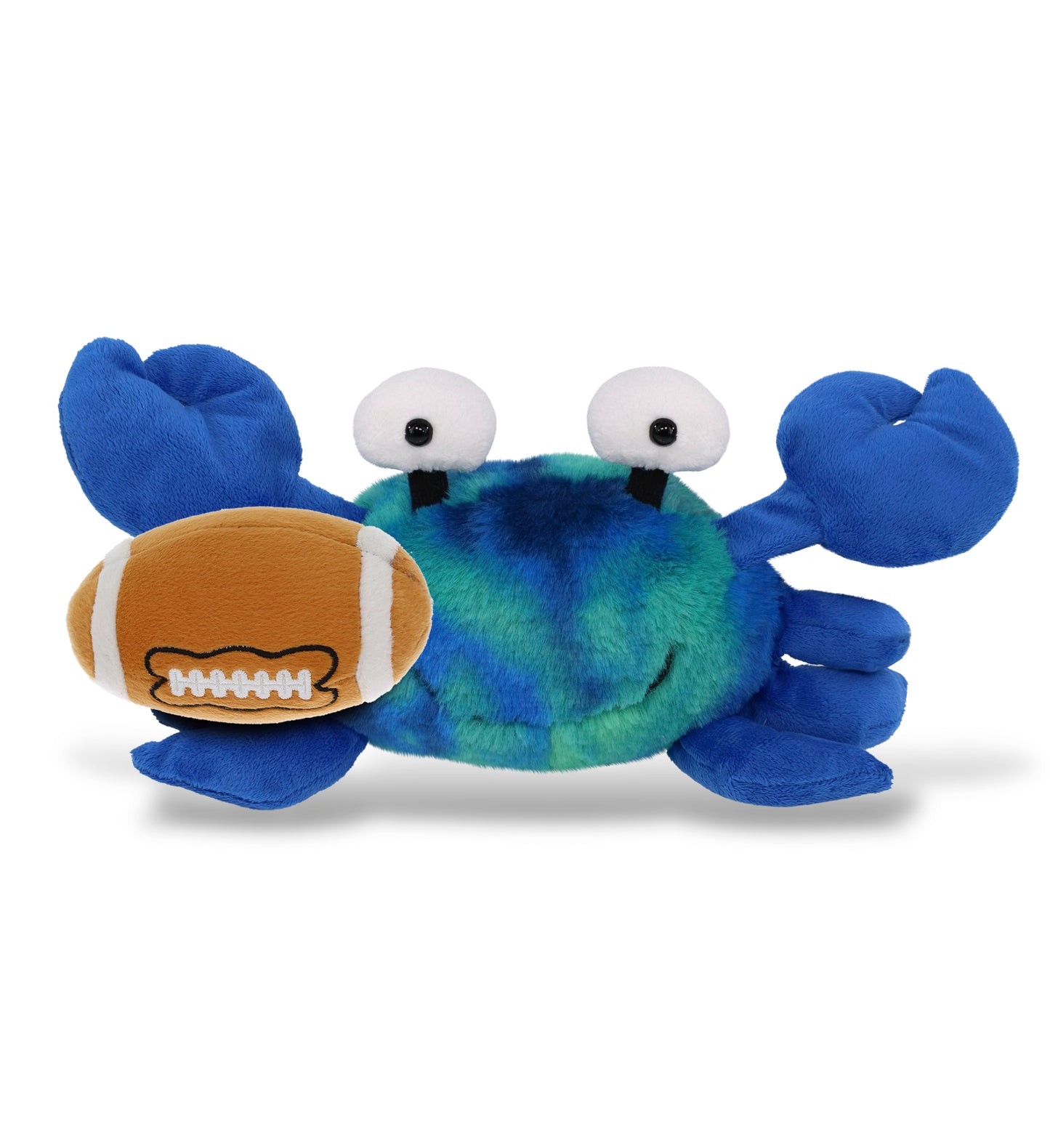 SUPER-SOFT PLUSH - BLUE TIE-DYE CRAB 12" WITH FOOTBALL PLUSH