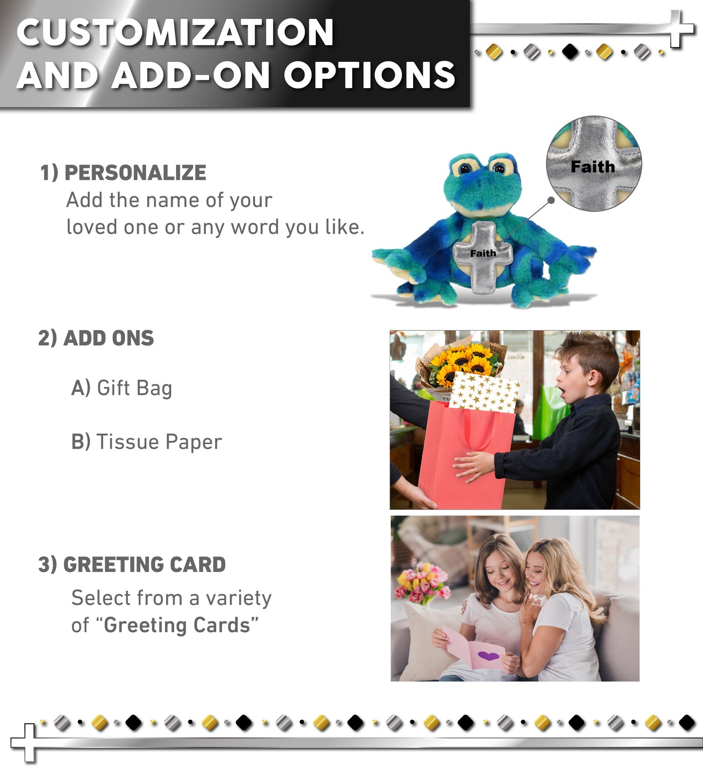 SUPER-SOFT PLUSH - BLUE TIE-DYE FROG 12" WITH CROSS PLUSH