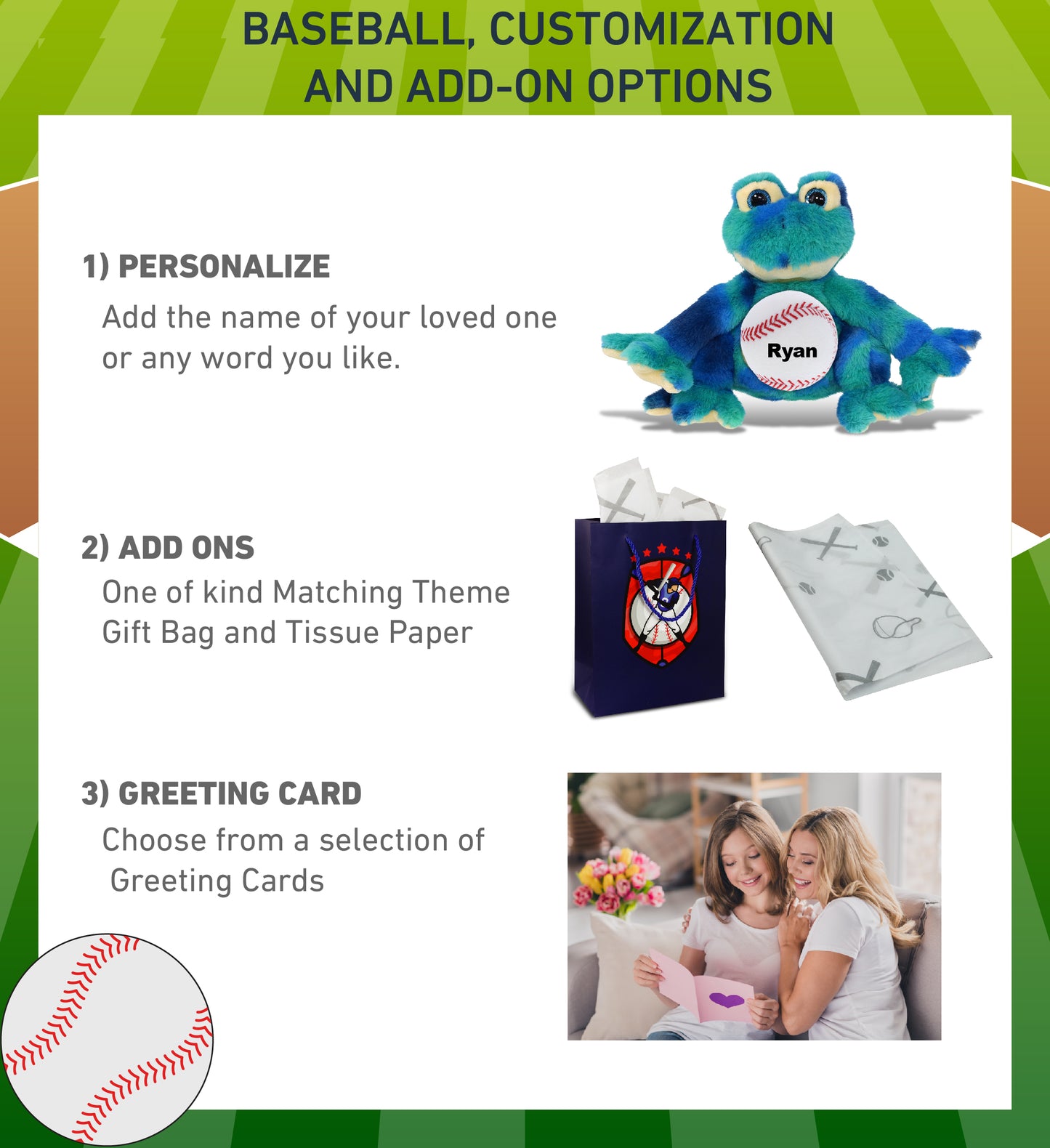 SUPER-SOFT PLUSH - BLUE TIE-DYE FROG 12" WITH BASEBALL PLUSH