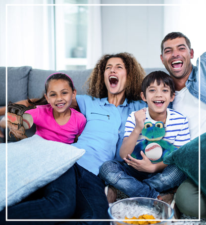SUPER-SOFT PLUSH - BLUE TIE-DYE FROG 12" WITH BASEBALL PLUSH