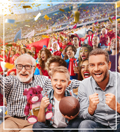 SUPER-SOFT PLUSH - PINK TIE-DYE PIG 9" WITH FOOTBALL PLUSH