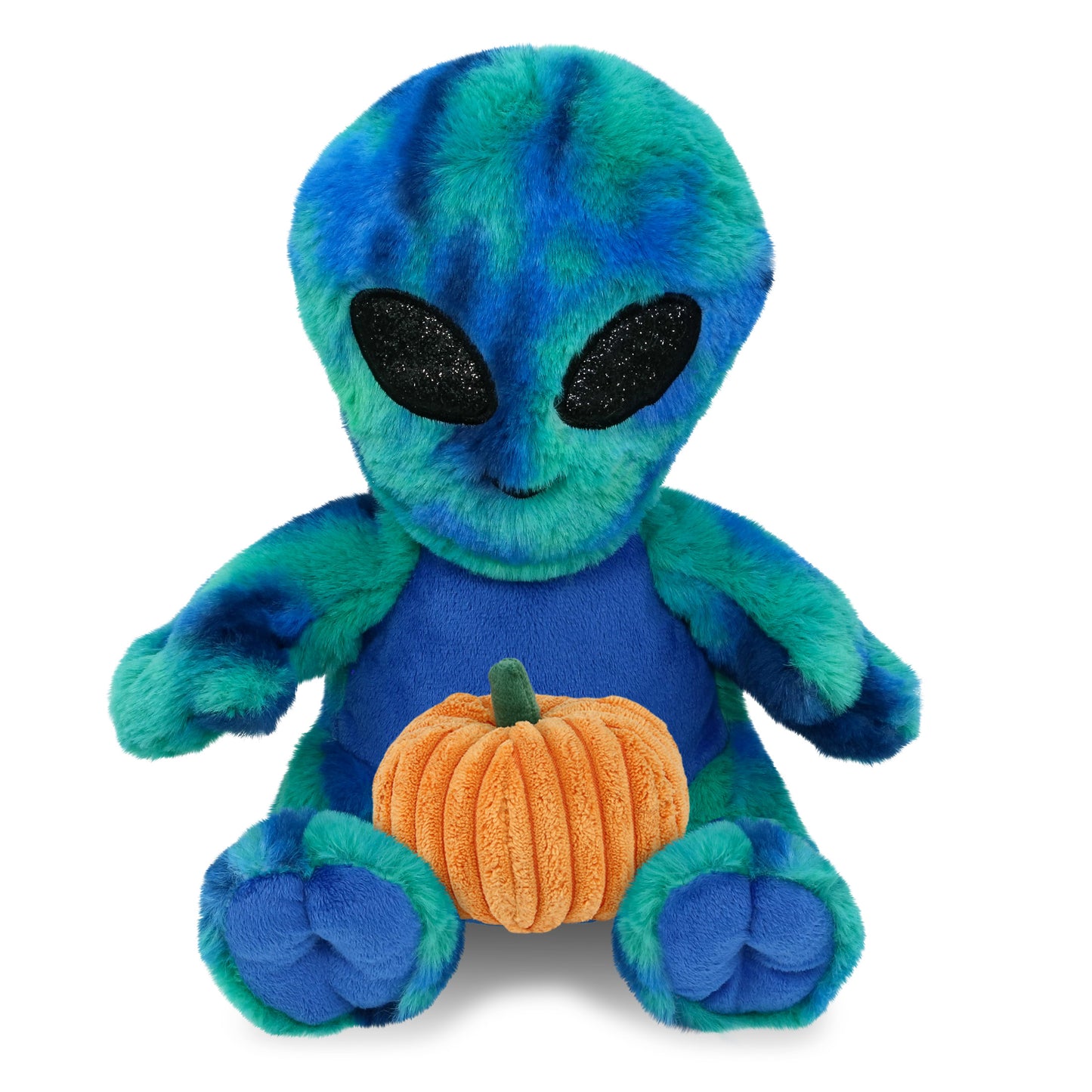 SUPER-SOFT PLUSH - BLUE TIE-DYE ALIEN 9" WITH PUMPKIN PLUSH