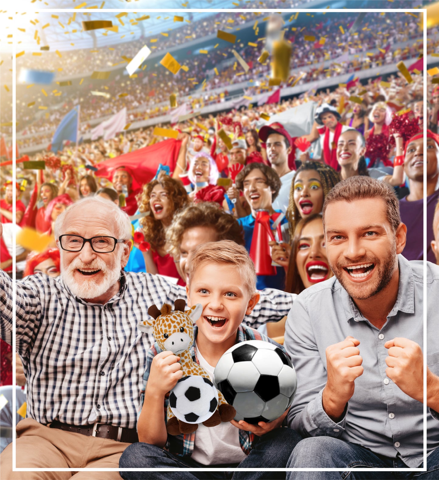 PLUSH - GIRAFFE 10" WITH SOCCER PLUSH