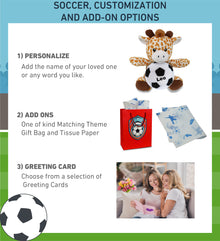 6" PLUSH - GIRAFFE WITH SOCCER PLUSH