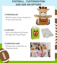 6" PLUSH - GIRAFFE WITH FOOTBALL PLUSH