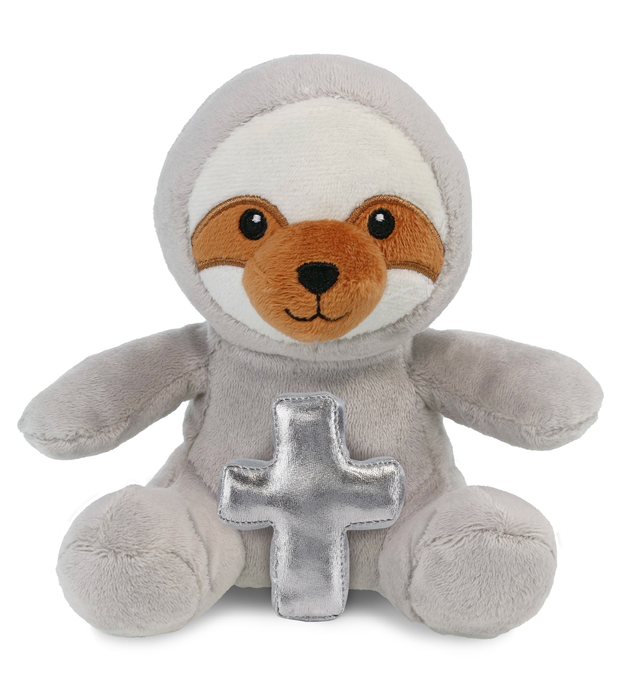 PLUSH CROSS - 6" PLUSH - SLOTH