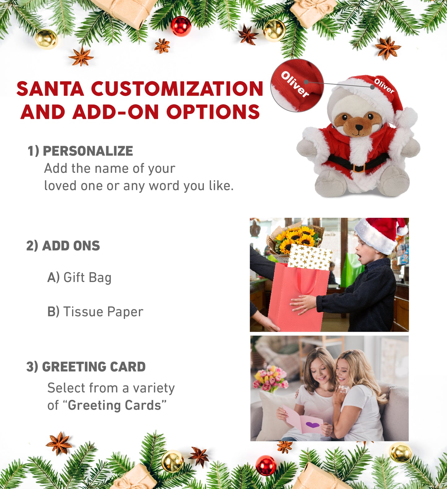 6" PLUSH - SLOTH WITH SANTA DRESS UP