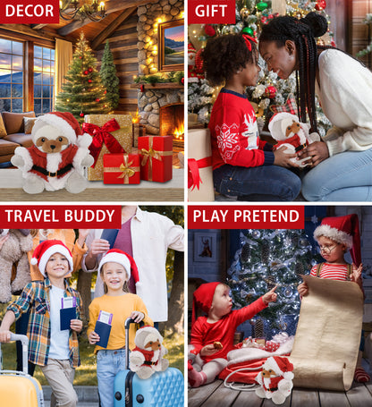 6" PLUSH - SLOTH WITH SANTA DRESS UP