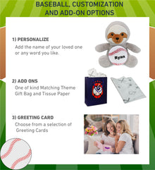 DolliBu Soft Huggable Sloth Stuffed Animal with Baseball Plush Toy - 6 Inches