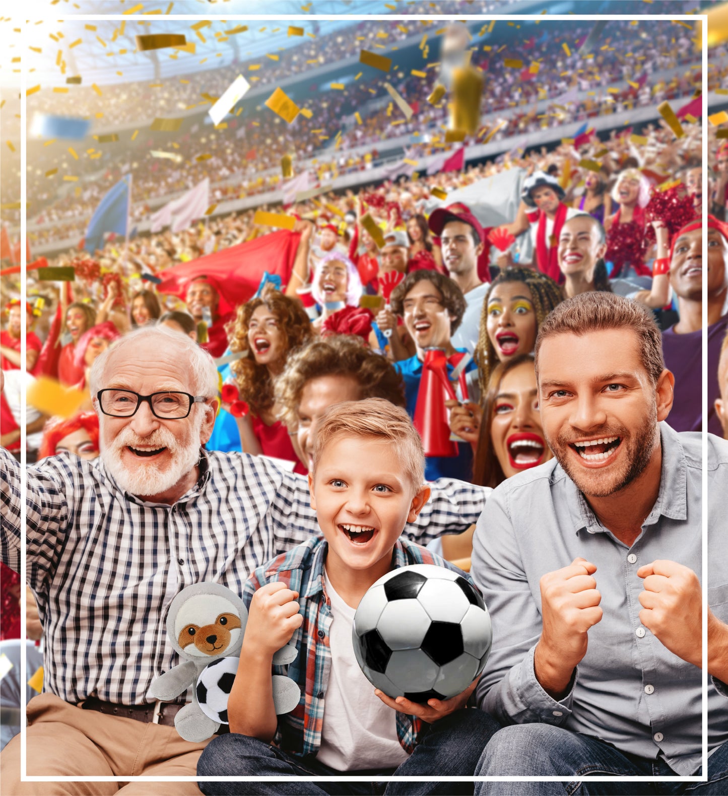 6" PLUSH - SLOTH WITH SOCCER PLUSH