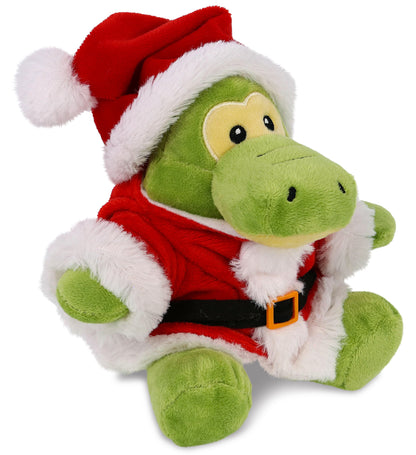 6" PLUSH - GATOR WITH SANTA DRESS UP