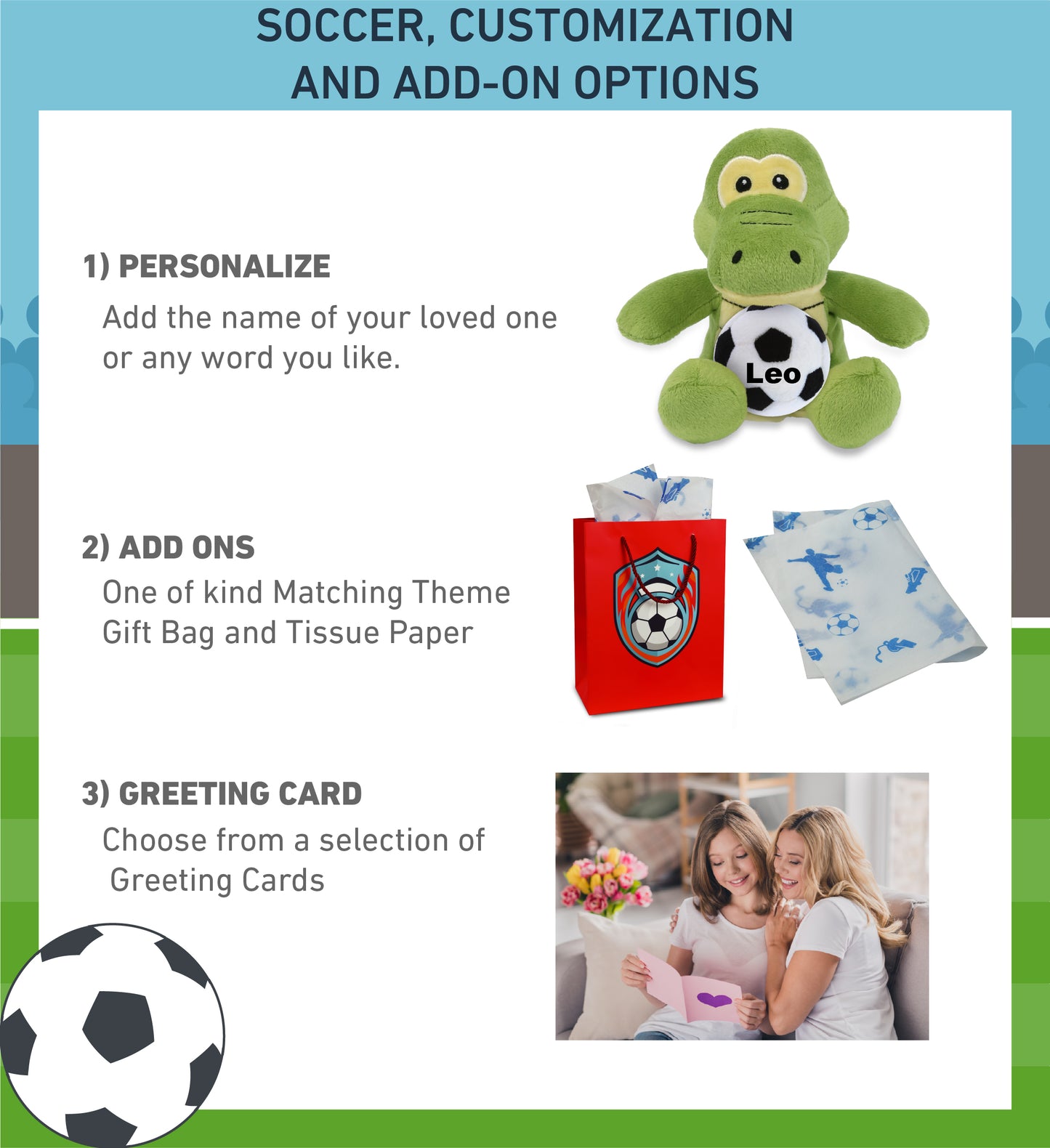 6" PLUSH - GATOR WITH SOCCER PLUSH