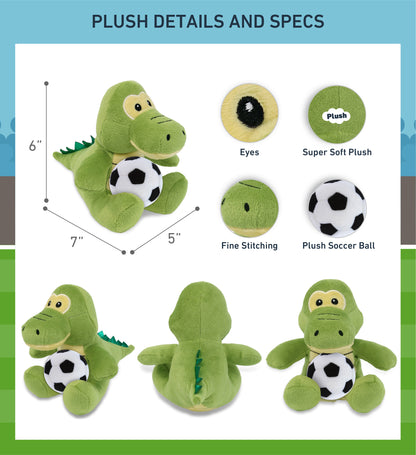 6" PLUSH - GATOR WITH SOCCER PLUSH