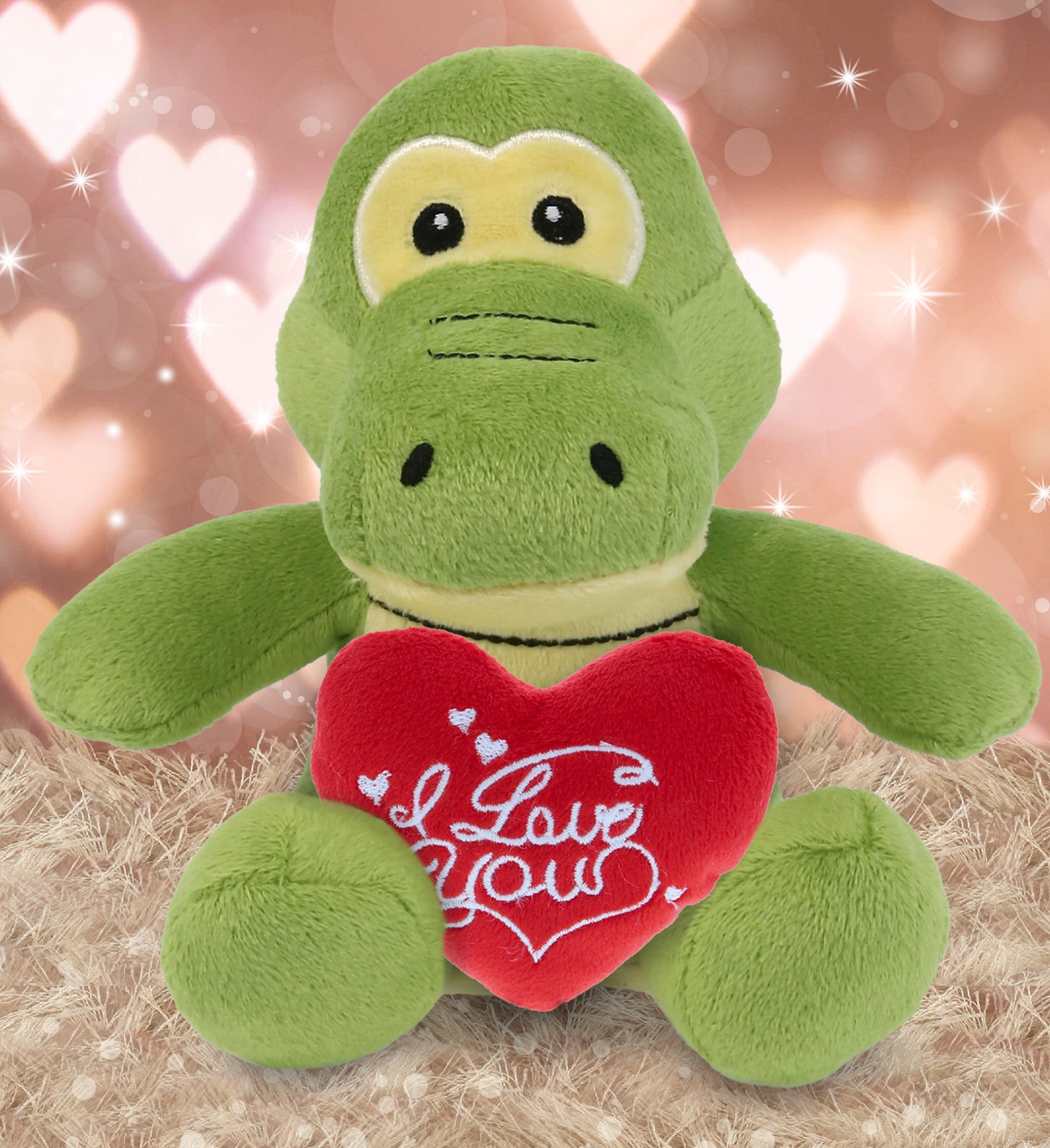 PLUSH I LOVE YOU RED HEART - 6" PLUSH - GATOR