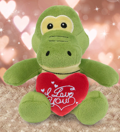 PLUSH I LOVE YOU RED HEART - 6" PLUSH - GATOR