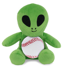 DolliBu Super Soft Space Alien Stuffed Toy with Baseball Plush Toy - 6 Inches