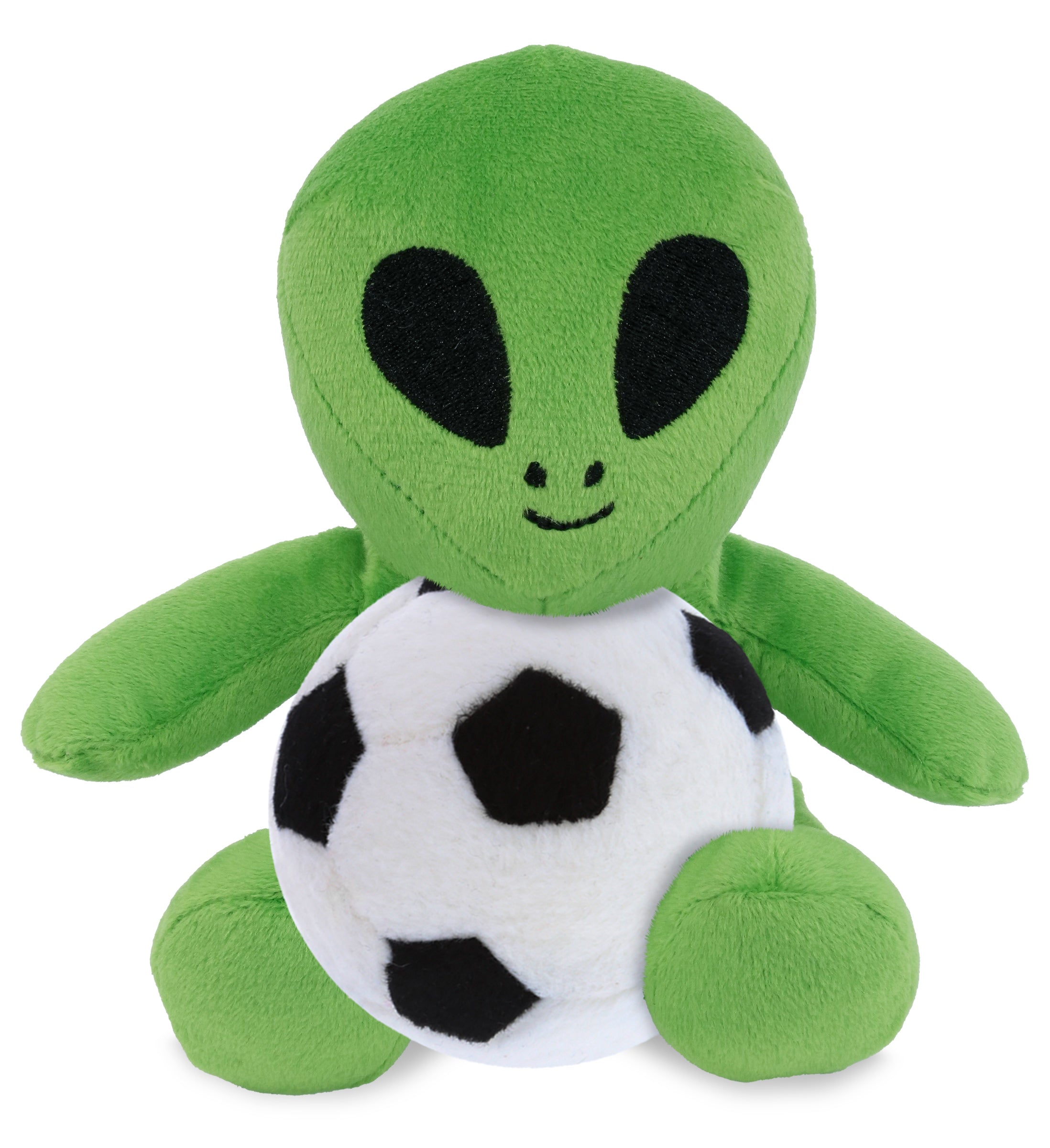 6" PLUSH - SPACE ALIEN WITH SOCCER PLUSH