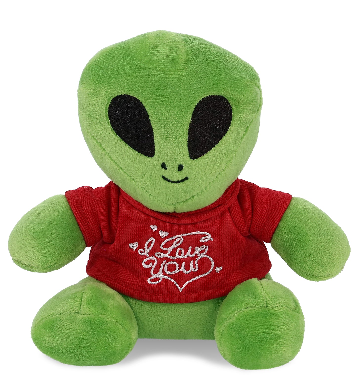 PLUSH I LOVE YOU RED SHIRT- 6" PLUSH - SPACE ALIEN