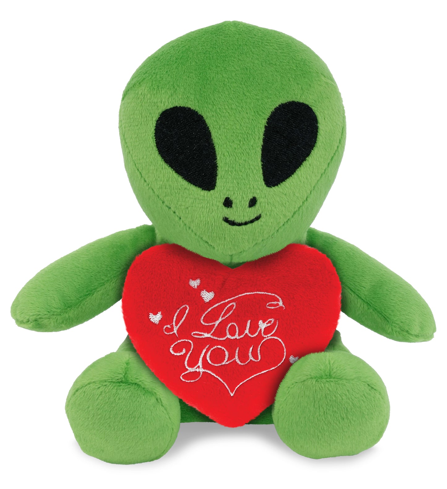 PLUSH I LOVE YOU RED HEART - 6" PLUSH - SPACE ALIEN