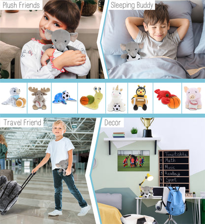 6" PLUSH - ELEPHANT WITH SOCCER PLUSH