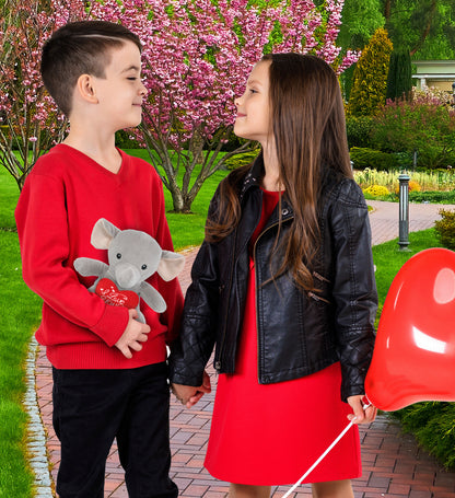 PLUSH I LOVE YOU RED HEART - 6" PLUSH - ELEPHANT