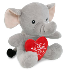PLUSH I LOVE YOU RED HEART - 6" PLUSH - ELEPHANT
