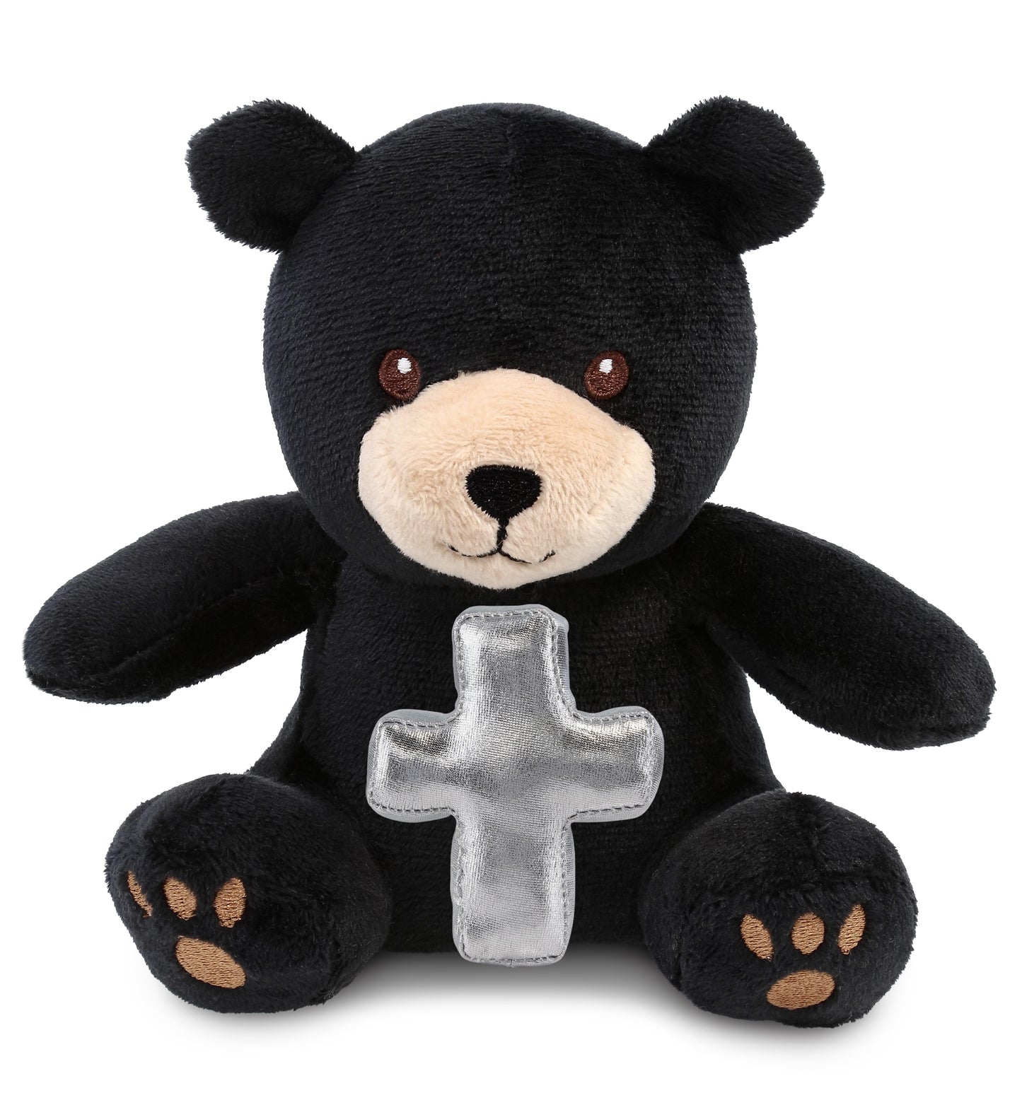 PLUSH CROSS - 6" PLUSH - BLACK BEAR