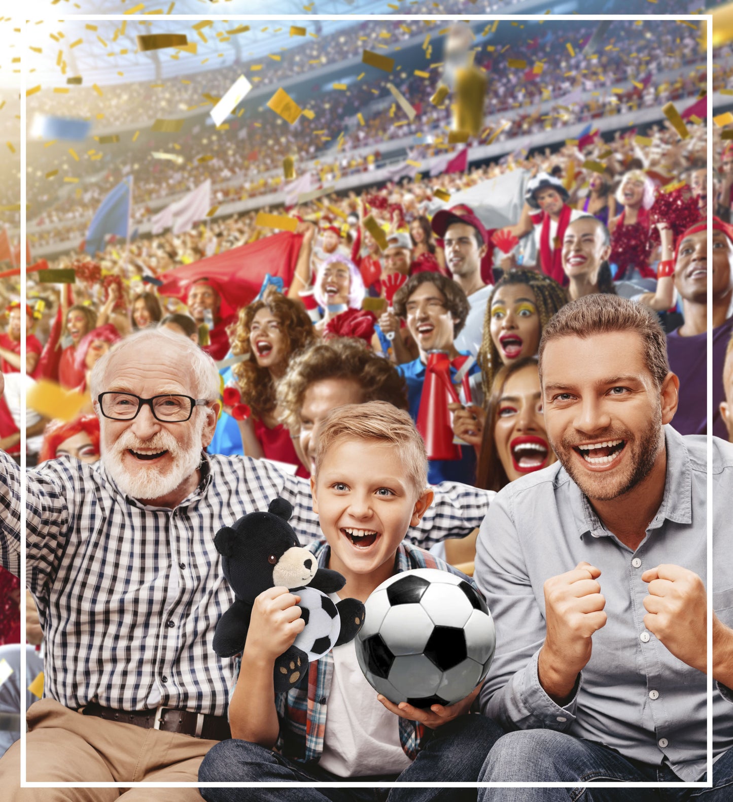 6" PLUSH - BLACK BEAR WITH SOCCER PLUSH