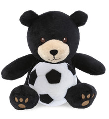 6" PLUSH - BLACK BEAR WITH SOCCER PLUSH