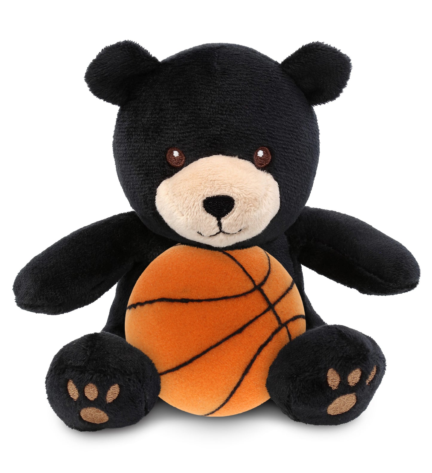PLUSH BASKETBALL - 6" PLUSH - BLACK BEAR