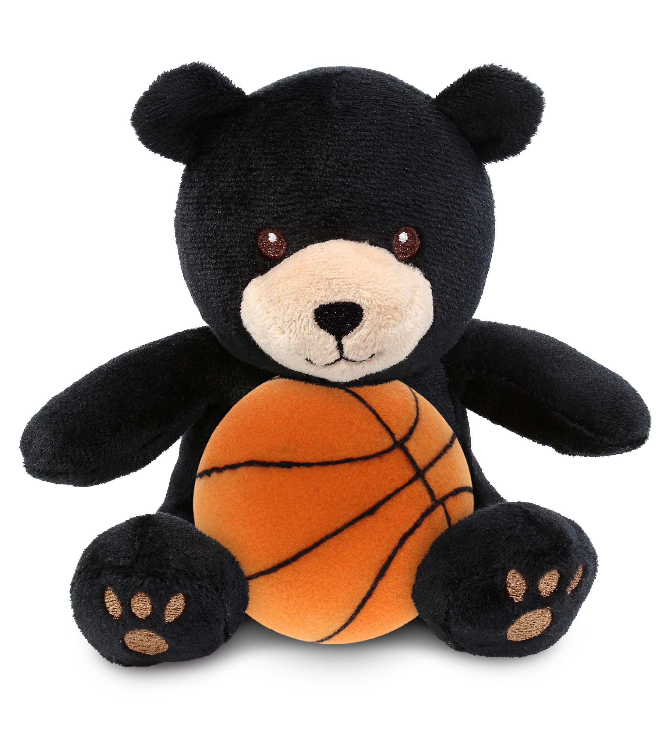 PLUSH BASKETBALL - 6" PLUSH - BLACK BEAR