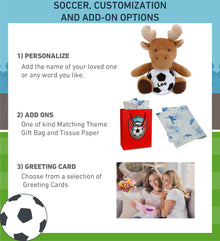6" PLUSH - MOOSE WITH SOCCER PLUSH