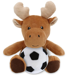 6" PLUSH - MOOSE WITH SOCCER PLUSH
