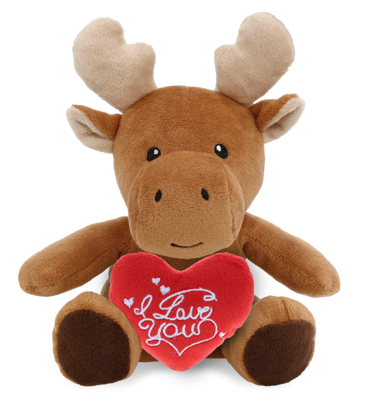 PLUSH I LOVE YOU RED HEART - 6" PLUSH - MOOSE