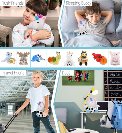 6" PLUSH - UNICORN WITH SOCCER PLUSH