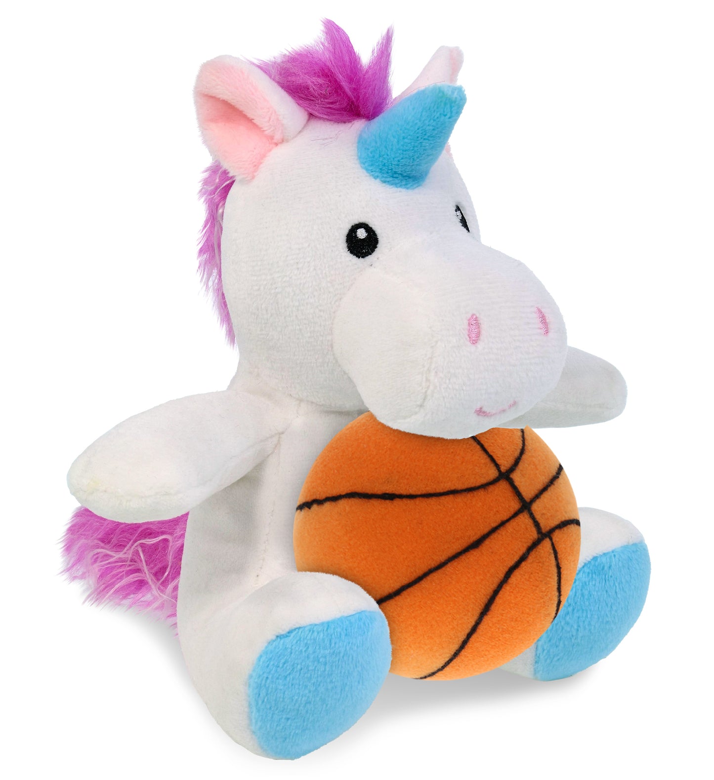 PLUSH BASKETBALL - 6" PLUSH - UNICORN