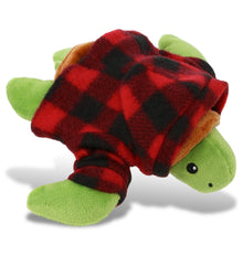 6" PLUSH - SEA TURTLE WITH RED PLAID HOODIE