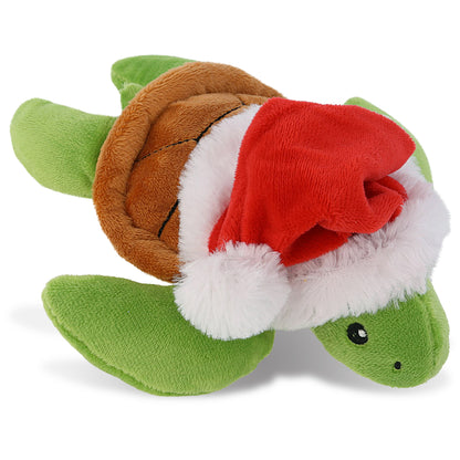 6" PLUSH - SEA TURTLE WITH SANTA DRESS UP