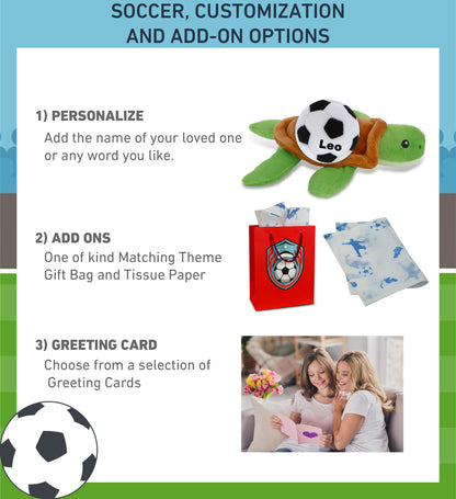 6" PLUSH - SEA TURTLE WITH SOCCER PLUSH