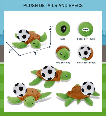 6" PLUSH - SEA TURTLE WITH SOCCER PLUSH